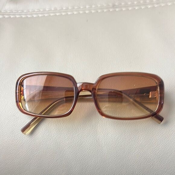 SODA Bumper Cars Brown Rectangular Sunglasses - Picture 1 of 4